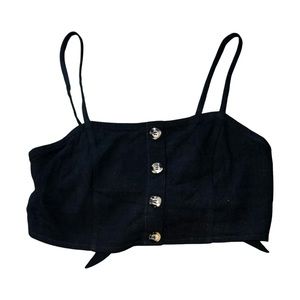 Black bandeau with back tie
